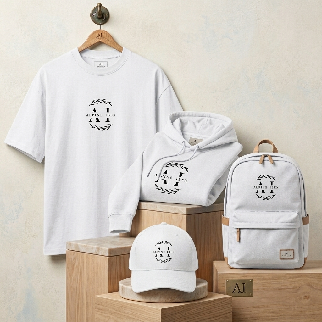 Alpine Ibex '26 Capsule Collection | Optic White · Tee, hoodie, cap & backpack