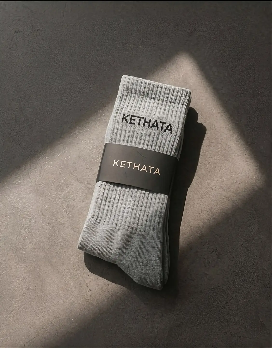 Kethata Ribbed Socks | Heather grey · Banded pair